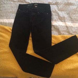 Ann Taylor Loft black corduroy pants